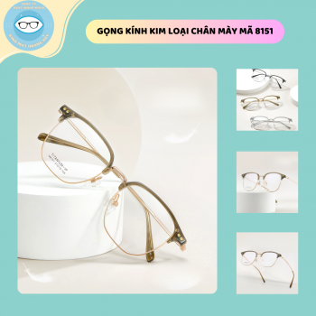 Gọng nhựa càng kính titanium mã 8151